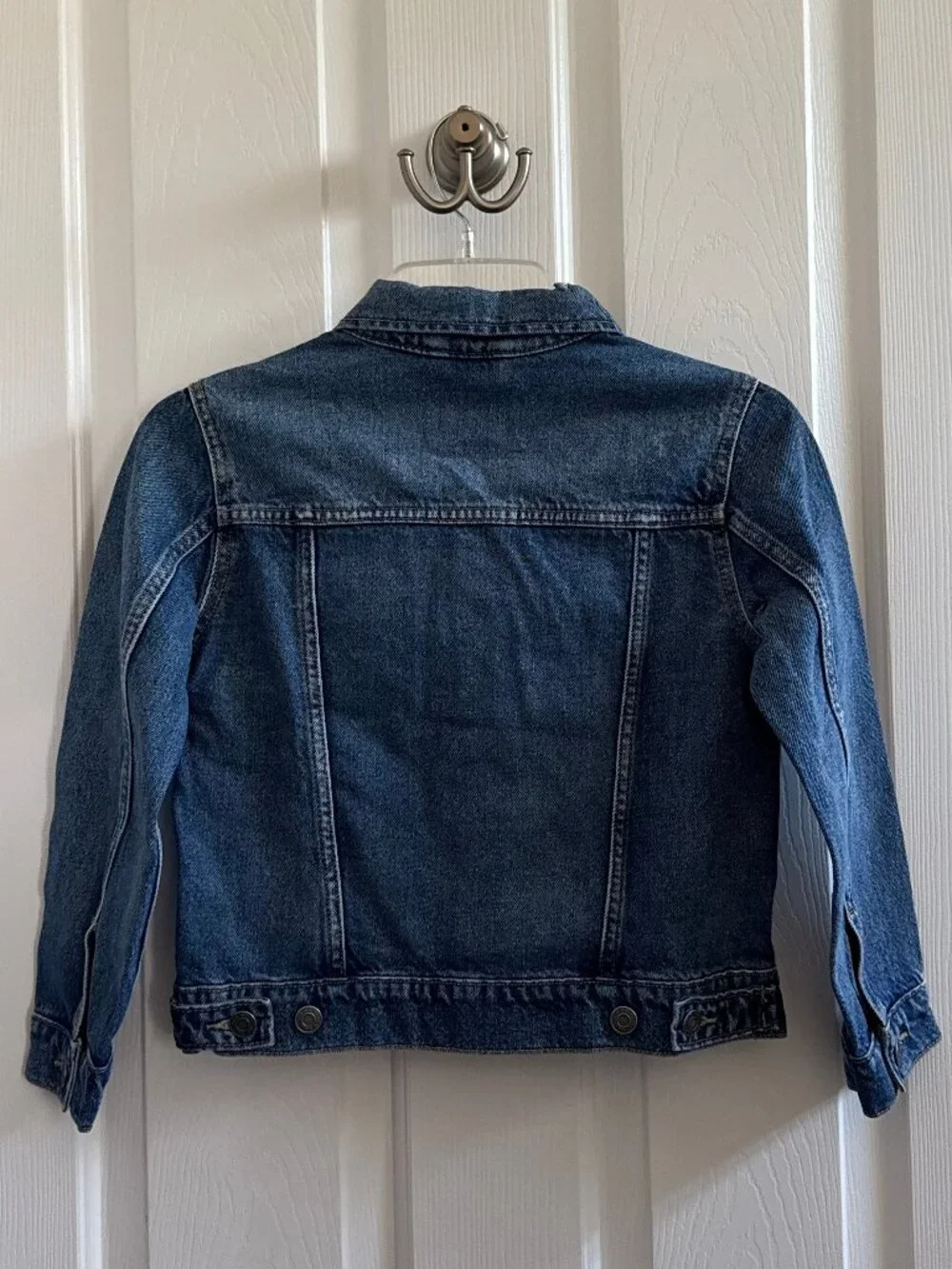 Kids Old Navy Classic Jean Jacket Distressed Medium Denim NWT Sz Med (8)